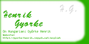 henrik gyorke business card